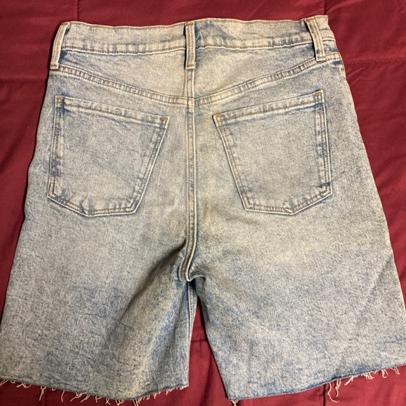 NWOT High-Waisted Button-Fly Ripped Cut-Off Jean Shorts - Picture 3 of 5